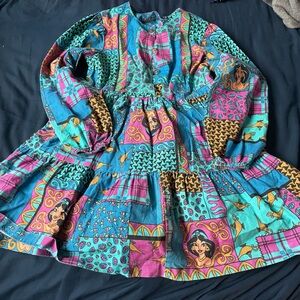 Disney’s Aladdin Wear Patchwork Skirt in Turquoise, Pink & Gold Accents
